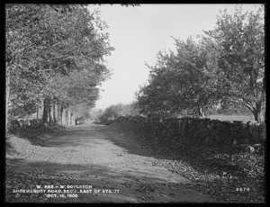 Wachusett Reservoir, Shrewsbury Road, Section 1, east of station 77, West Boylston, Mass., Oct. 15, 1900
