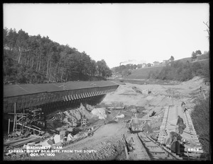 Wachusett Dam, excavating at dam site, from the south, Clinton, Mass., Oct. 17, 1900