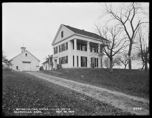 Weston Aqueduct, Metropolitan Water Works office, front and southerly side, Saxonville, Framingham, Mass., Oct. 30, 1900
