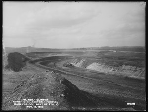 Wachusett Reservoir, North Dike, easterly portion, main cut-off, west of station 10, Clinton, Mass., Nov. 12, 1900