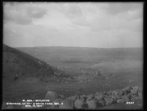 Wachusett Reservoir, stripping on the O'Brien farm, Section 6, Boylston, Mass., Nov. 13, 1900