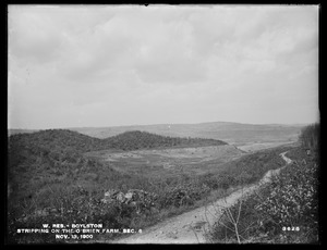 Wachusett Reservoir, stripping on the O'Brien farm, Section 6, Boylston, Mass., Nov. 13, 1900