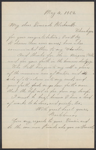 Sacco-Vanzetti Case Records, 1920-1928. Correspondence. Bartolomeo Vanzetti to Mrs. Alice Stone Blackwell, May 4, 1924. Box 39, Folder 38, Harvard Law School Library, Historical & Special Collections