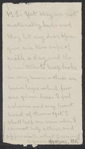 Sacco-Vanzetti Case Records, 1920-1928. Correspondence. Bartolomeo Vanzetti to Mrs. Alice Stone Blackwell, April 16, 1925. Box 39, Folder 51, Harvard Law School Library, Historical & Special Collections
