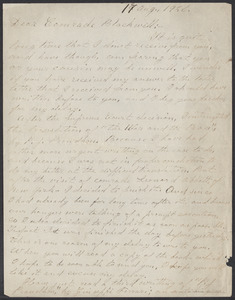 Sacco-Vanzetti Case Records, 1920-1928. Correspondence. Bartolomeo Vanzetti to Mrs. Alice Stone Blackwell, August 17, 1926. Box 39, Folder 81, Harvard Law School Library, Historical & Special Collections