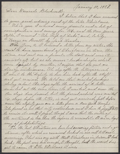 Sacco-Vanzetti Case Records, 1920-1928. Correspondence. Bartolomeo Vanzetti to Mrs. Alice Stone Blackwell, January 10, 1927. Box 39, Folder 87, Harvard Law School Library, Historical & Special Collections