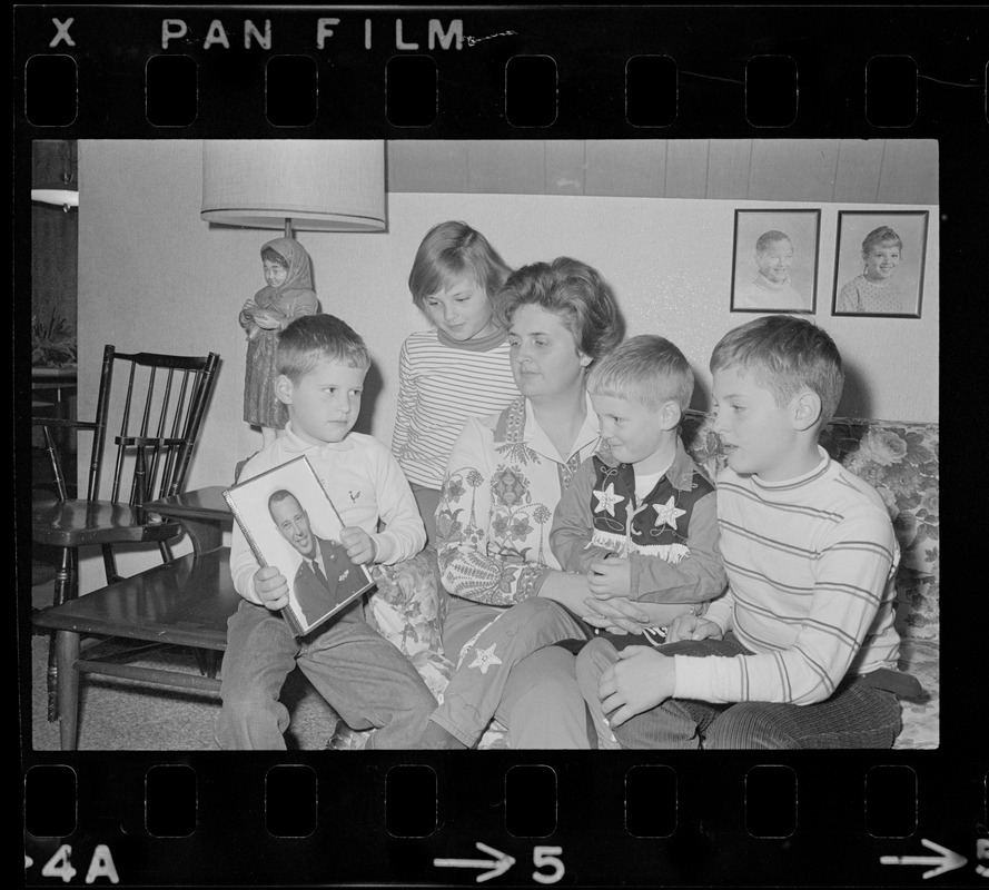 Margaret Lengyel, POW wife, with her children Greg, Todey, Danny, and Joe