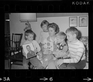 Margaret Lengyel, POW wife, with her children Greg, Todey, Danny, and Joe