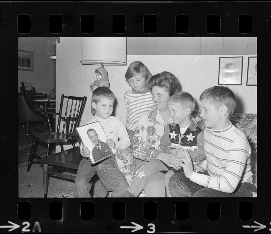 Margaret Lengyel, POW wife, with her children Greg, Todey, Danny, and Joe