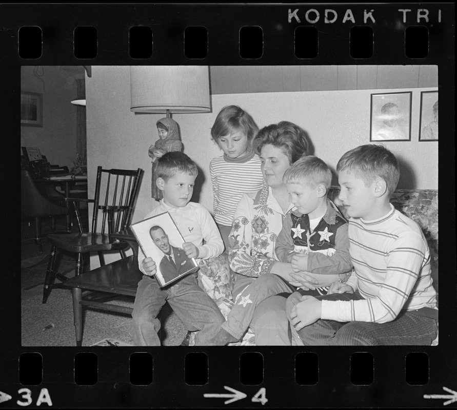 Margaret Lengyel, POW wife, with her children Greg, Todey, Danny, and Joe