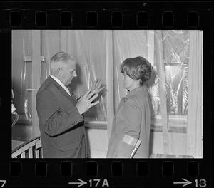 William Perkins and Representative Margaret Heckler at Veterans Hospital, Jamaica Plain