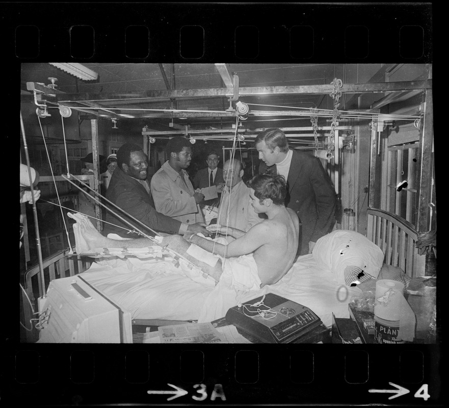 Patient and visitors at VA facility in West Roxbury