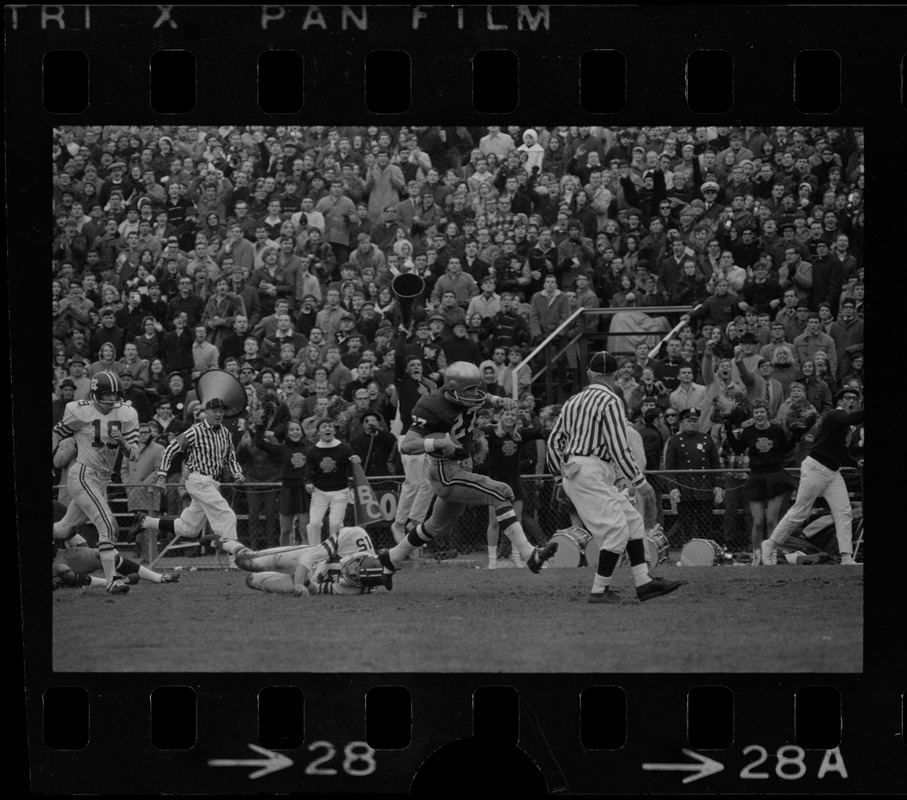 Boston College's Dave Bennett scoring a touchdown against Holy Cross