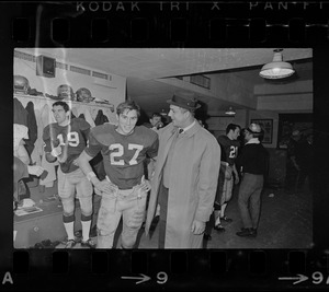 Boston College football player Dave Bennett and coach Joe Yukica