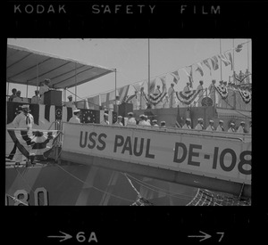 Commissioning ceremony for U. S. S. Paul at Charlestown Navy Yard