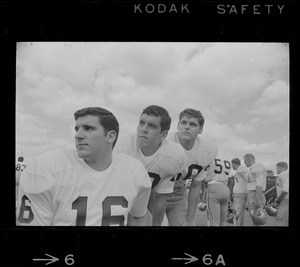 Boston College football players Joe Marzetti, Mike Fallon, and Gary Andrachik