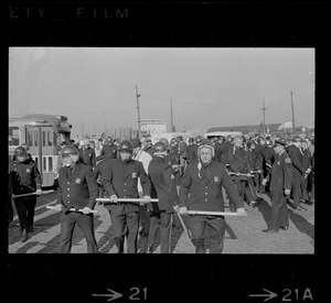 Boston Police at anti-war protest at Boston Army Base