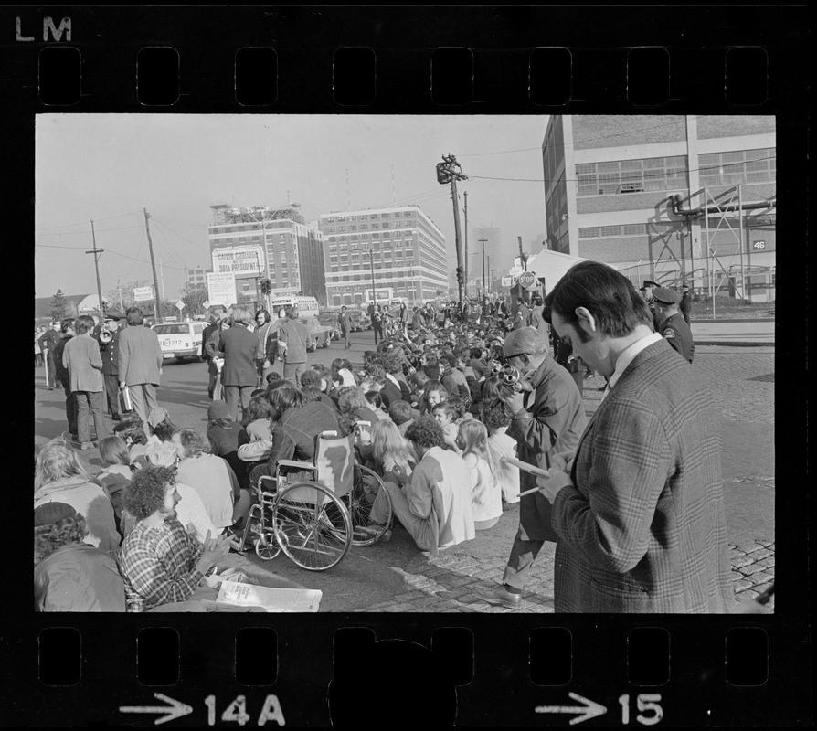 Anti-war protest at Boston Army Base