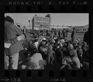 Anti-war protest at Boston Army Base