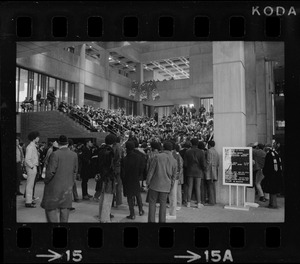 Demonstration by Boston high school students at City Hall