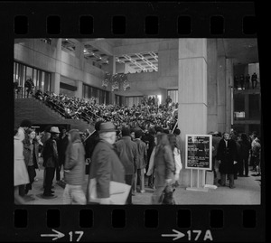 Demonstration by Boston high school students at City Hall