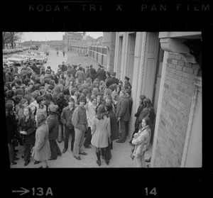 Demonstration by Boston high school students at South Boston High School