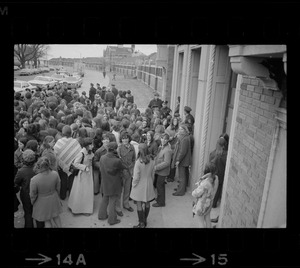 Demonstration by Boston high school students at South Boston High School