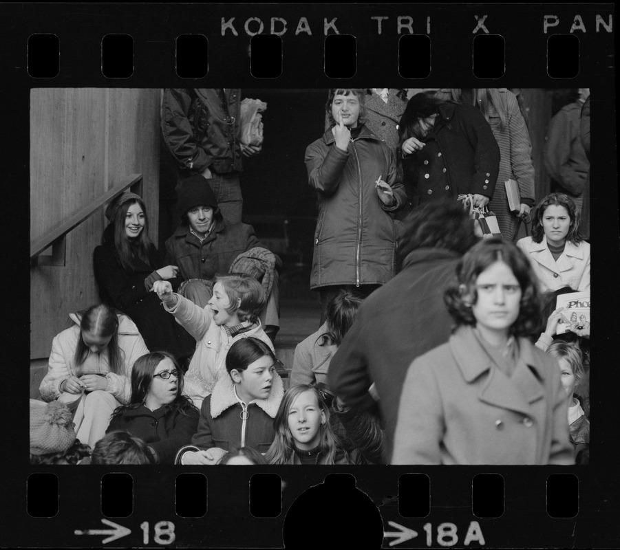 Demonstration by Boston high school students at City Hall