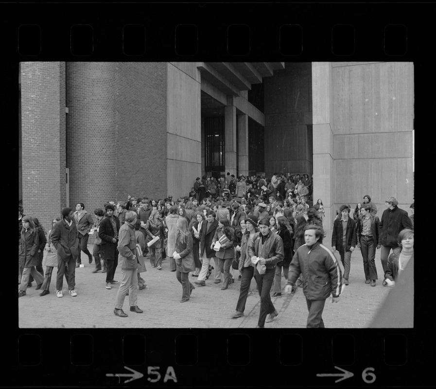 Demonstration by Boston high school students at City Hall