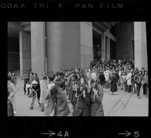 Demonstration by Boston high school students at City Hall