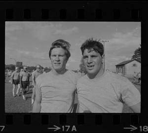 Unidentified Boston College football players