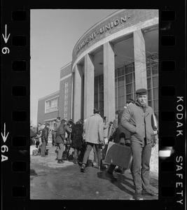 Protesters outside UMASS Amherst Student Union