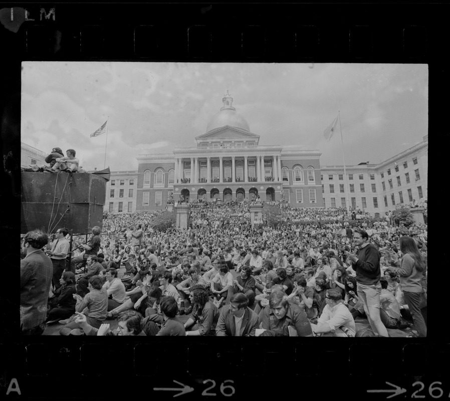 Anti-war protest at the Massachusetts State House