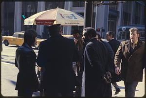 Sidewalk scene, Manhattan, New York