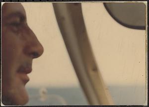 Ed Mottarella in airplane
