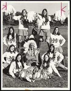 Masconomet 1+2 chieftains front row: Loren Divenuti Co-Capt, Dede Reagan. 2nd row: Heida Kenny, Jean Libby-Chief, Debbie Claussen. Rear; Marty Behrens, Robin Leathe, Jane Hooven, Abby Behrens - capt. Jill Small.