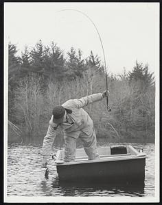 First Trout of '69 Season are taken at the Norfolk Club by Darrold Hickman, North Attleboro, Mass., above.