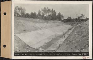 Contract No. 30, Stream Control Works at Main Dam, Swift River Reservoir, Belchertown, Enfield, Ware, approach channel of diversion tunnel, Belchertown, Mass., Jul. 11, 1932