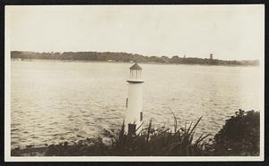 Wm. J. Bannon of Waltham, Gray Gables on Cape Cod Canal, 8-foot-tall porcelain, lit every night
