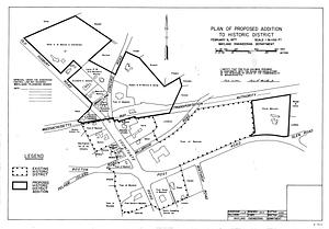 Plan of proposed addition to Historic District, February 9, 1977