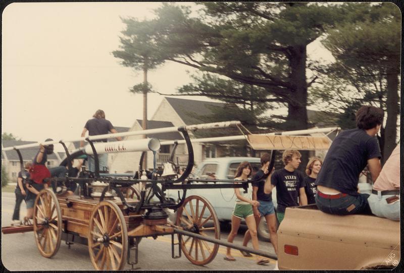 Antique fire apparatus on parade