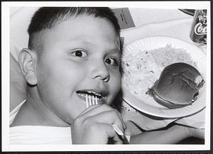 Boy eating