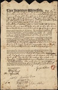 John Dean indentured to apprentice with Joseph Williams of Roxbury., 2 April 1740
