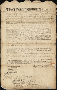 Jonathan Stokes indentured to apprentice with Benjamin Kendall of Sherborn, 5 November 1740