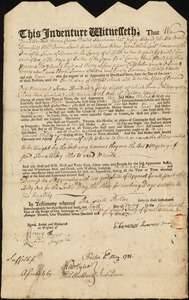 Mary Sossen indentured to apprentice with Ebenezer Sumner of Milton, 6 May 1741