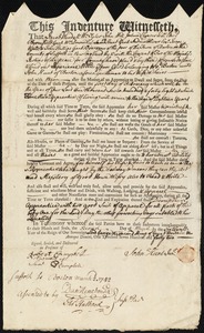 Experience Willis indentured to apprentice with John Hunt, Jr. of Boston, 2 March 1742