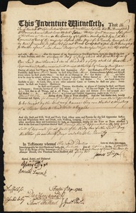 James Campbell indentured to apprentice with James Dodge of Boston, 7 April 1742