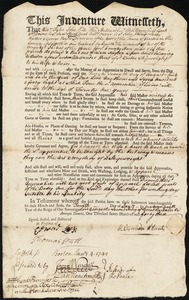 William Norton indentured to apprentice with Alexander Hunt of Boston, 4 January 1743