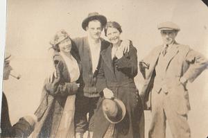 Group of people, Harriet Thoms Chase in center, West Yarmouth, Mass.