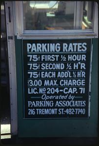 Parking rates